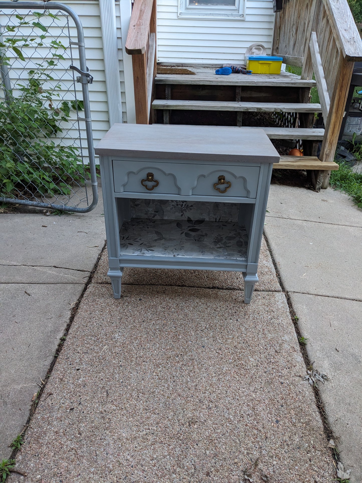*Coming Soon* Blue grey Accent Cabinet – Vintage Style | $225