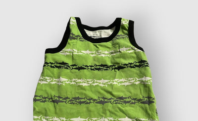 Garanimal's Green Striped sleeveless Shirt (3T)