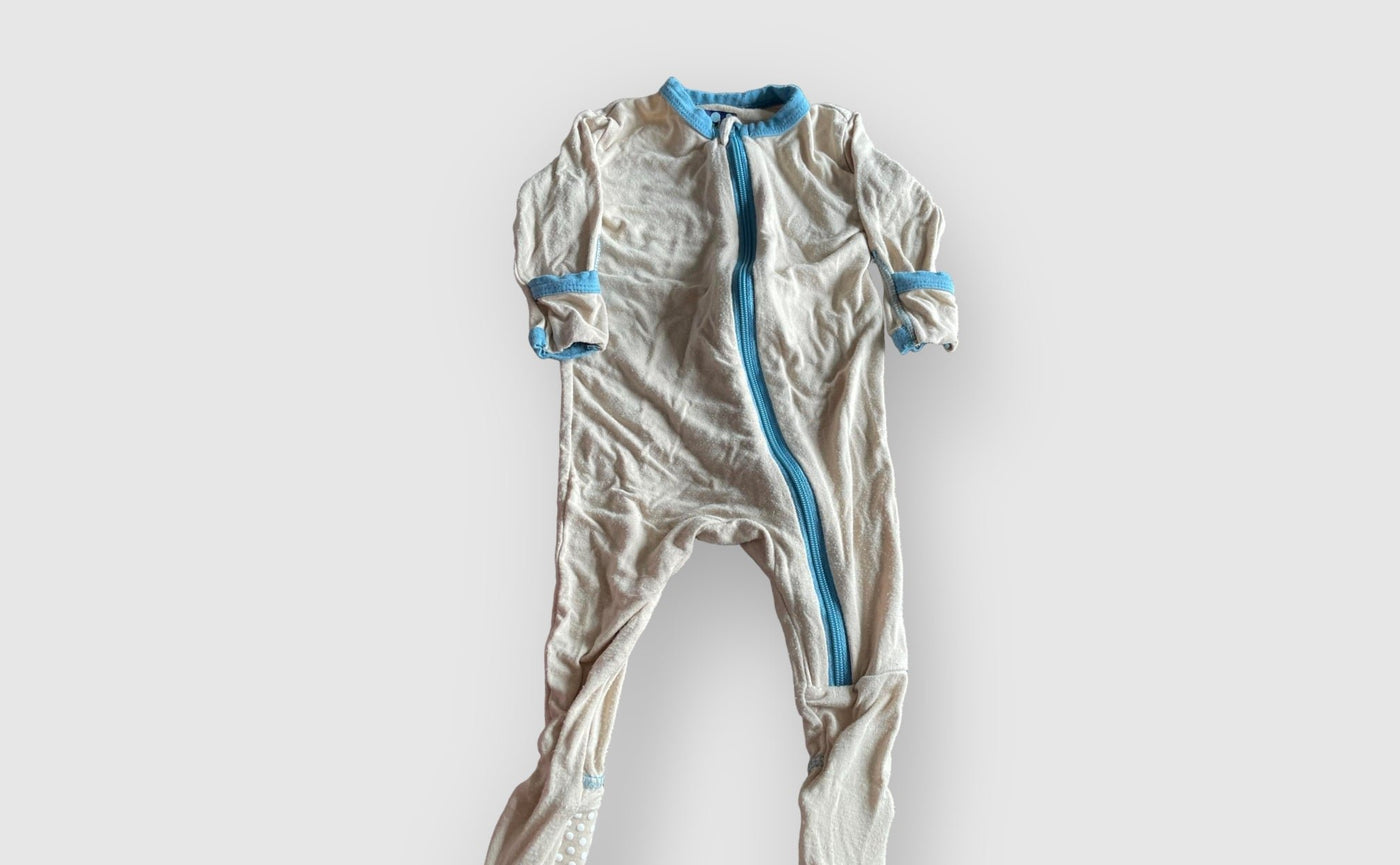 Kickee Pants Blue and Grey Sleeper (3M)