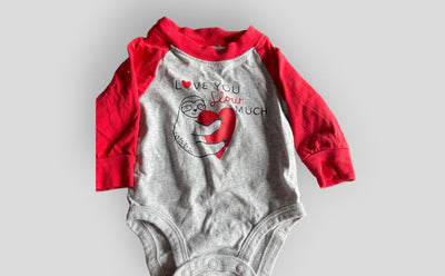 Carter's Grey and Red "Love You Slow Much Onesie (3M)