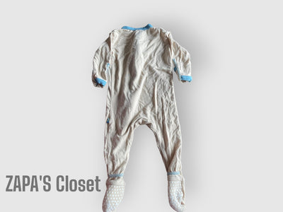 Kickee Pants Blue and Grey Sleeper (3M)