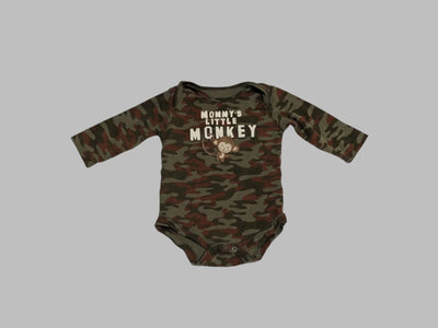 Faded Glory "Mommy Little Monkey" Camo (6M)