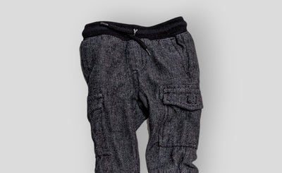 Okie Dokie Black and Grey Cargo Pants (3M)