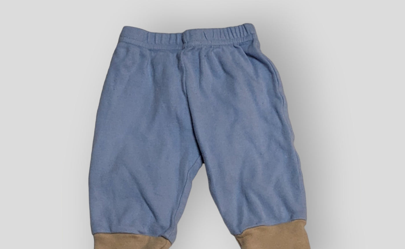 Bon Bebe Blue and Brown Cowboy Pants (3M)