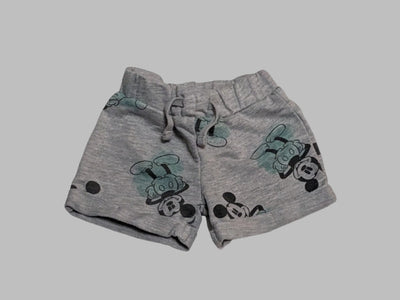 Disney Grey Mickey Mouse Shorts (3M)