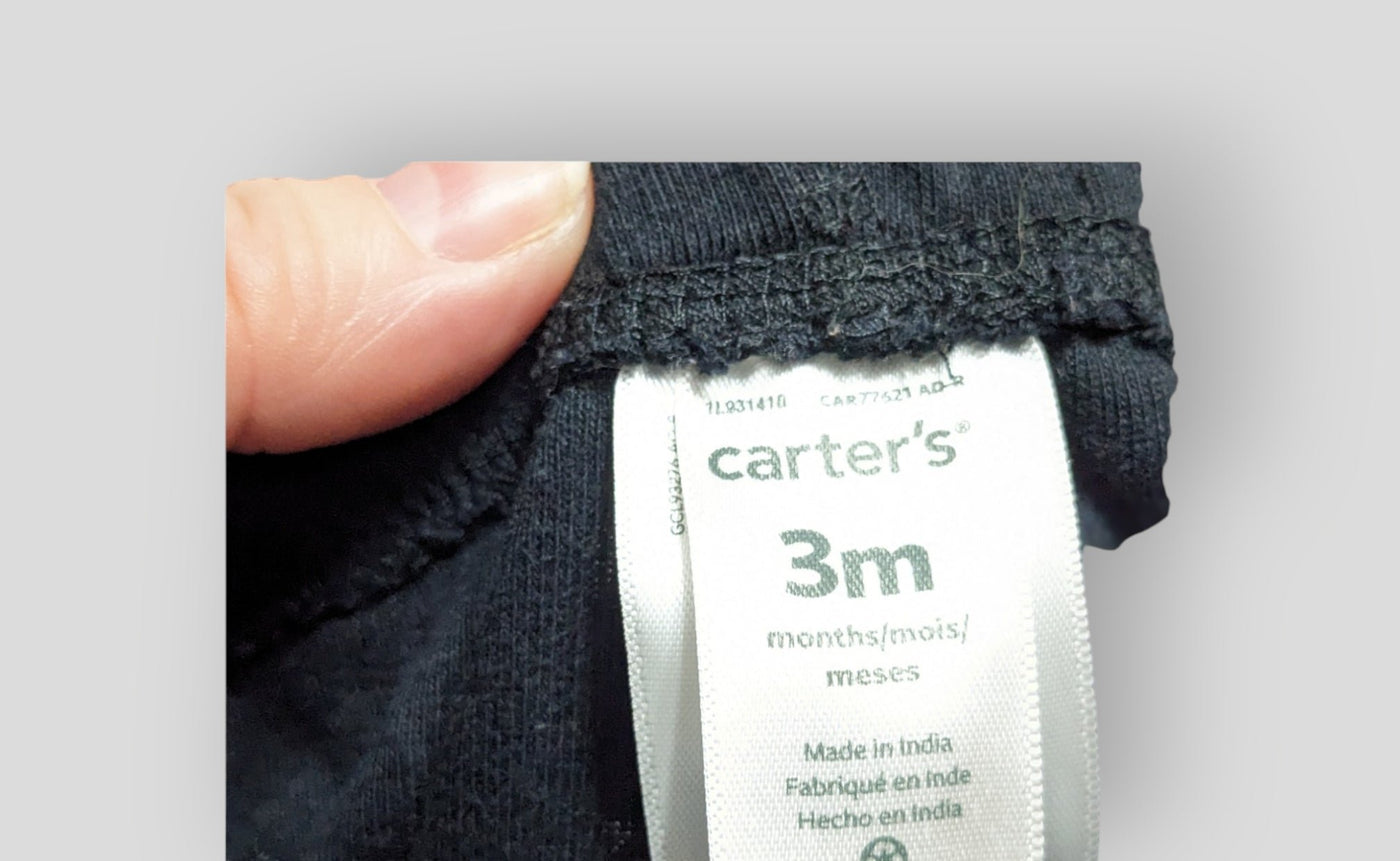 Carter's Black Draw String Pants (3M)