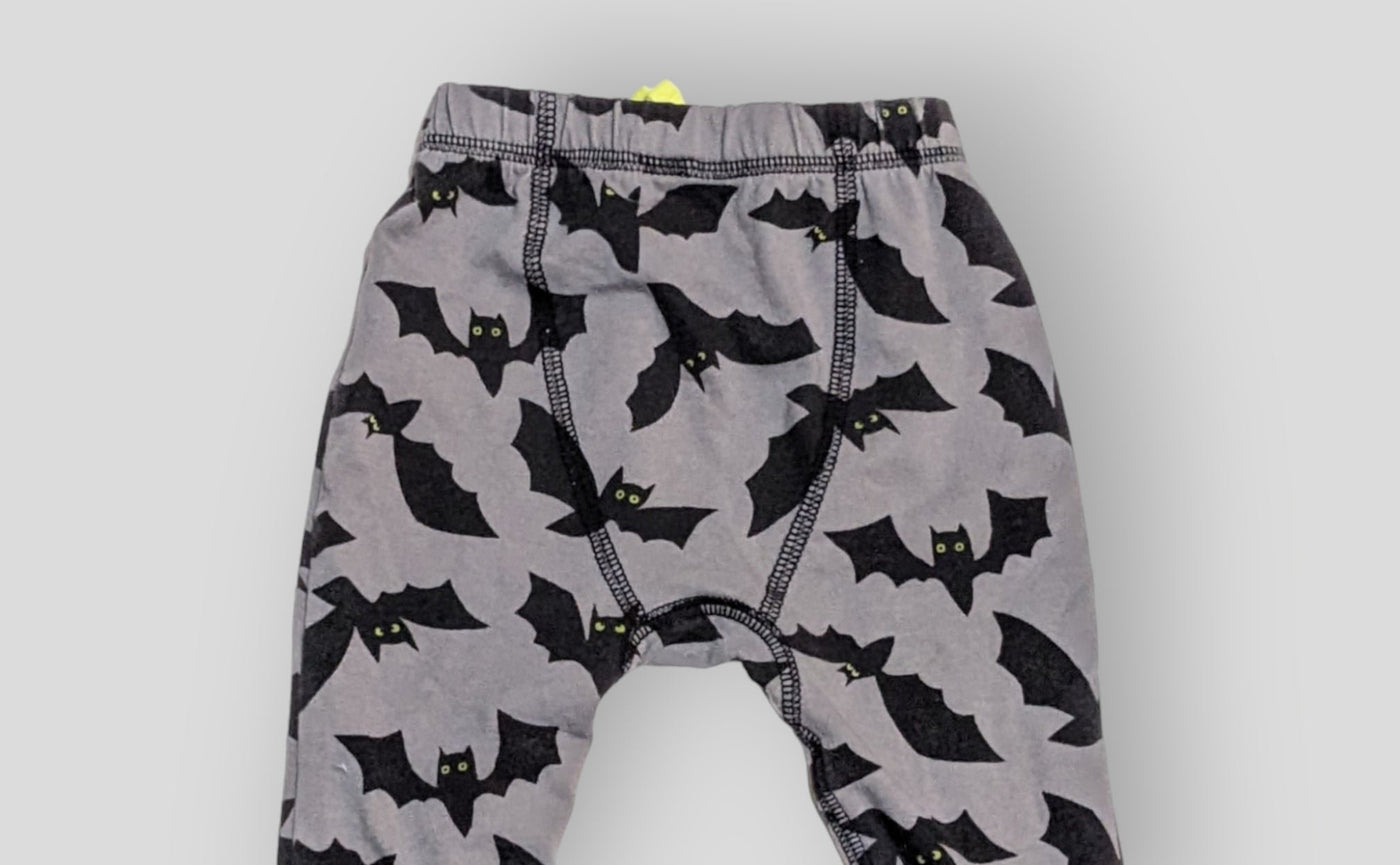 Cat & Jack Black and Grey Bat Pants (3M)