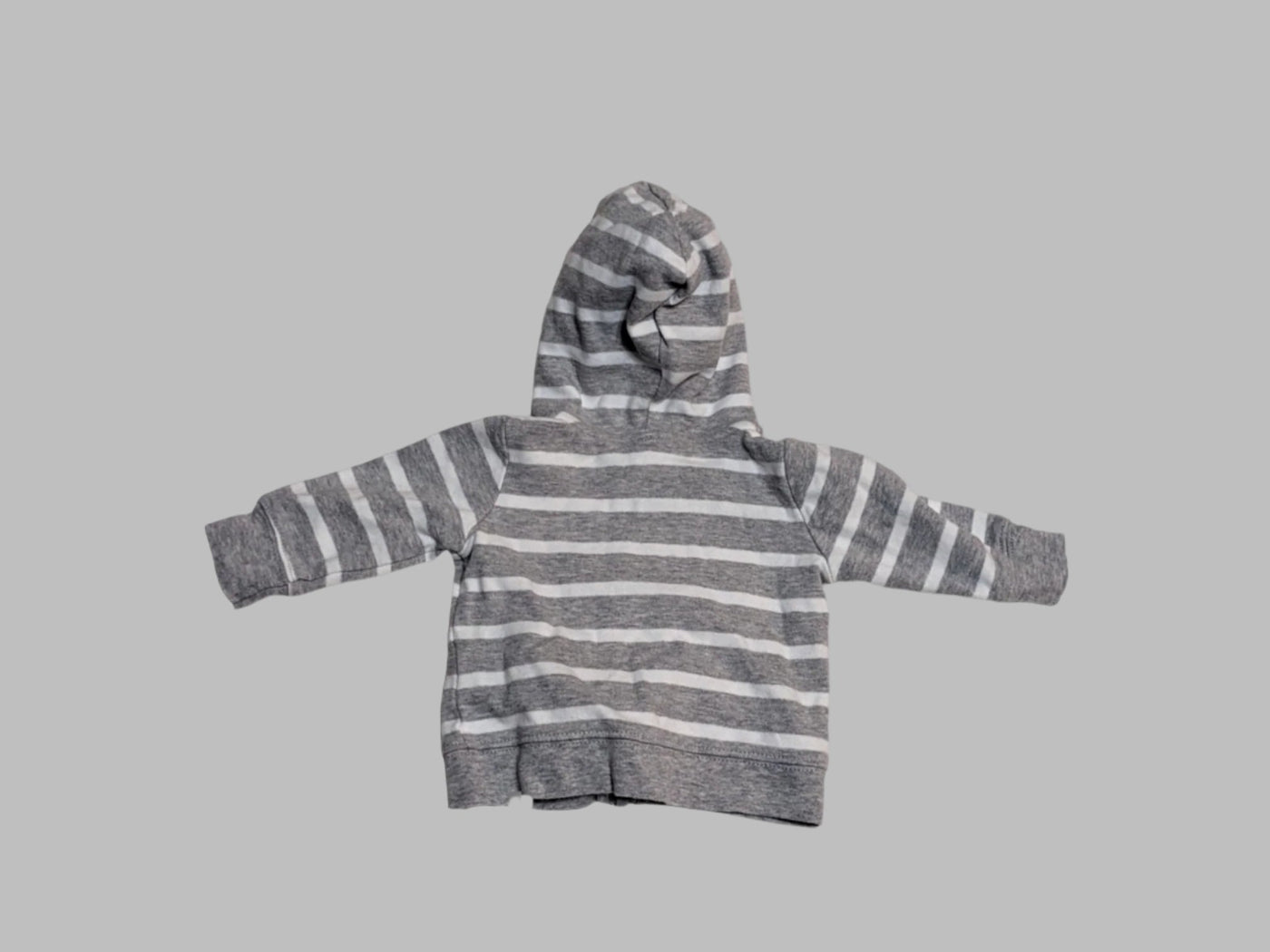 Carter's Grey and White Striped Truck Sweater (3M)