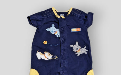 Blue Puppy Short Sleeve Sleeper (3M)