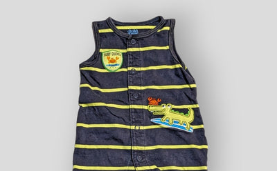 Child of mine Blank and Yellow Alligator Sleeper (3M)