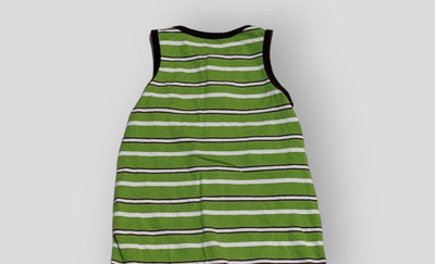 Child of Mine Green Striped Shirt Sleeve Sleeper (3M)