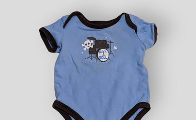 Blue " Rock & Roll" Onesie (3M)