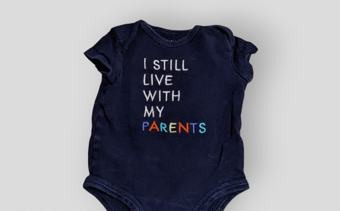 Carter's Blue " I Still Live with my parents" Onesie (3M)