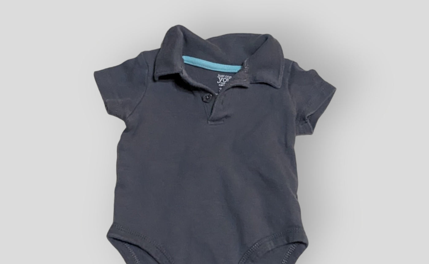 Baby Gap Grey Collared Onesie (3M)