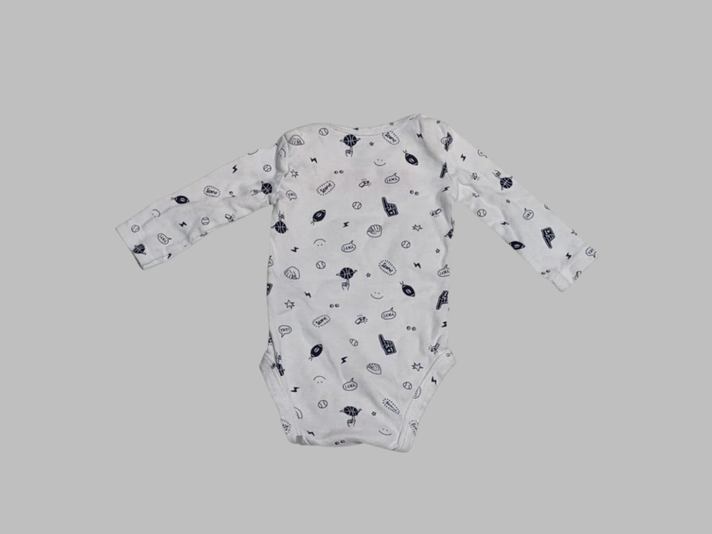 Faded Glory White "All Star" Onesie (3M)