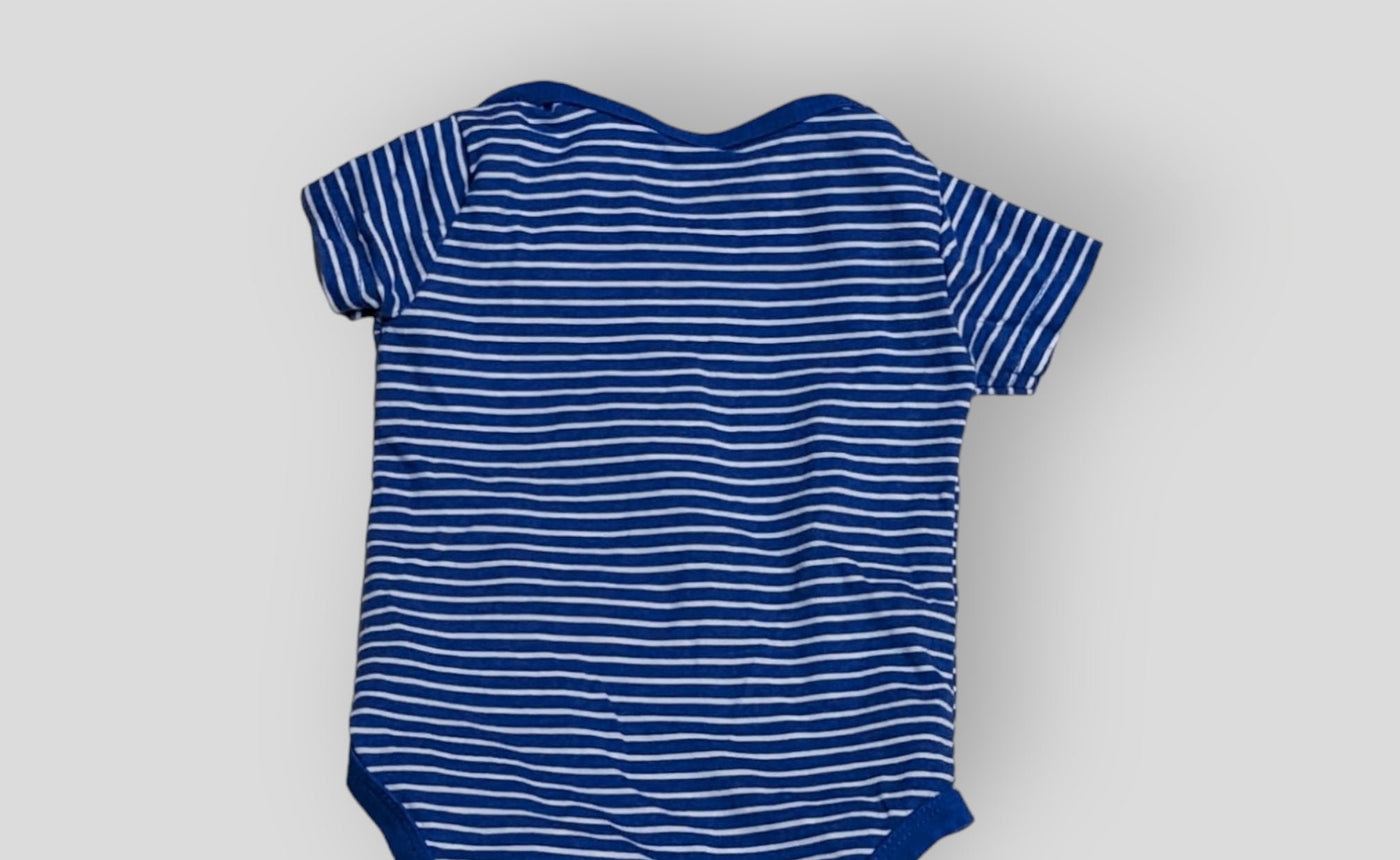 Puma Blue Striped Puma Onesie (3M)