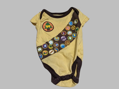 Yellow " Wilderness Scout" Onesie (3M)