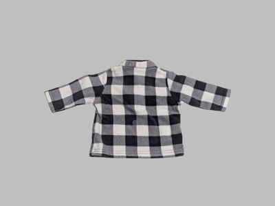 Carter's Black and White Plaid 1/4 Zip Sweater (3M)