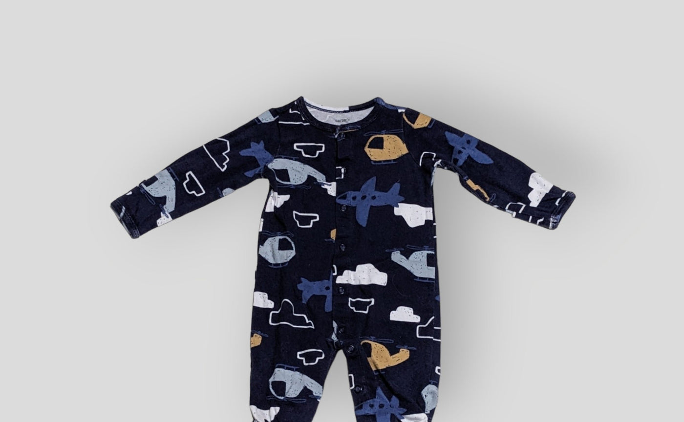 Carter's Blue Airplane Sleeper (3M)