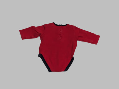 Cuddle Bear Red "Little Slugger" Onesie (3M)