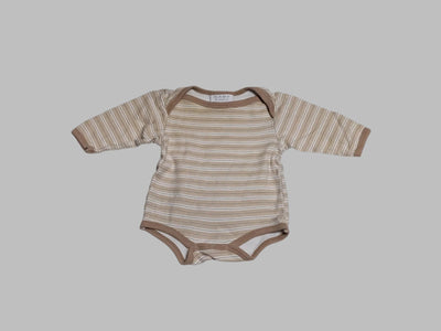 Bon Bebe Brown striped Onesie (3M)