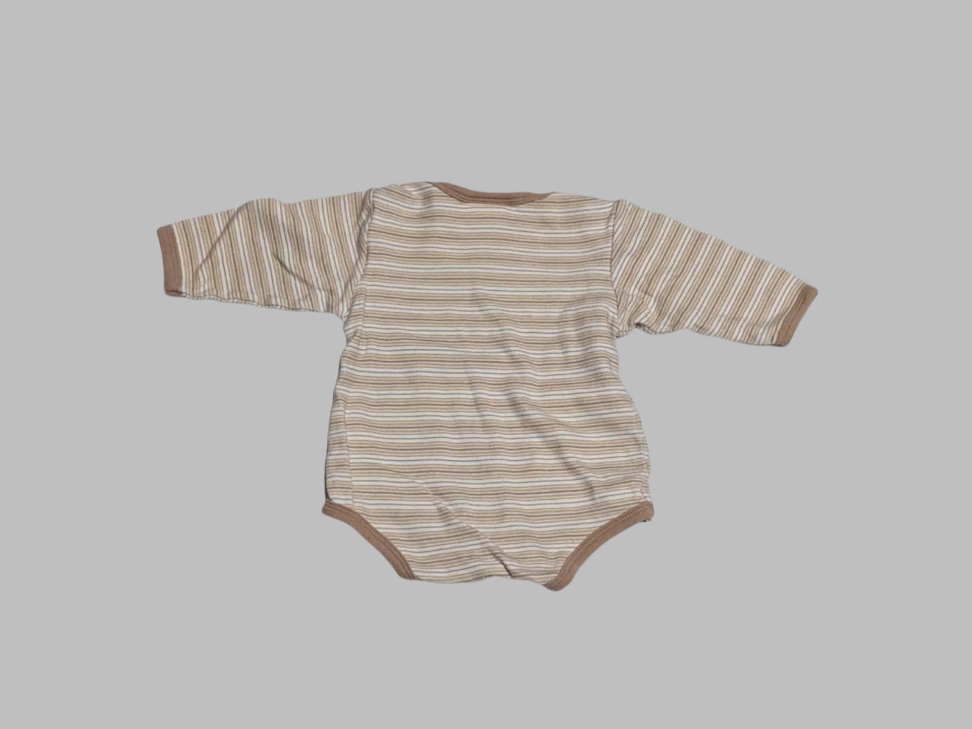 Bon Bebe Brown striped Onesie (3M)