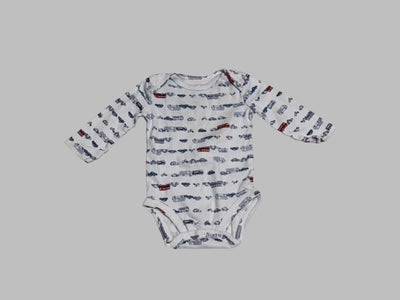 Carter's Playful Trucks & Cars Long Sleeve Onesie (3M)