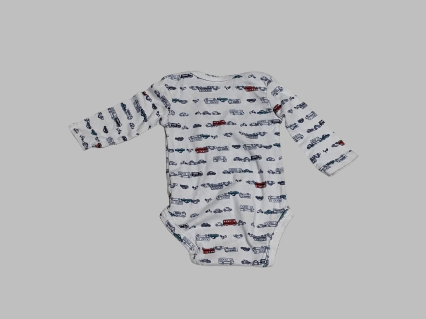 Carter's Playful Trucks & Cars Long Sleeve Onesie (3M)