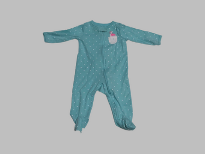 Carter's Teal Polka a Dot Sleeper (6M)