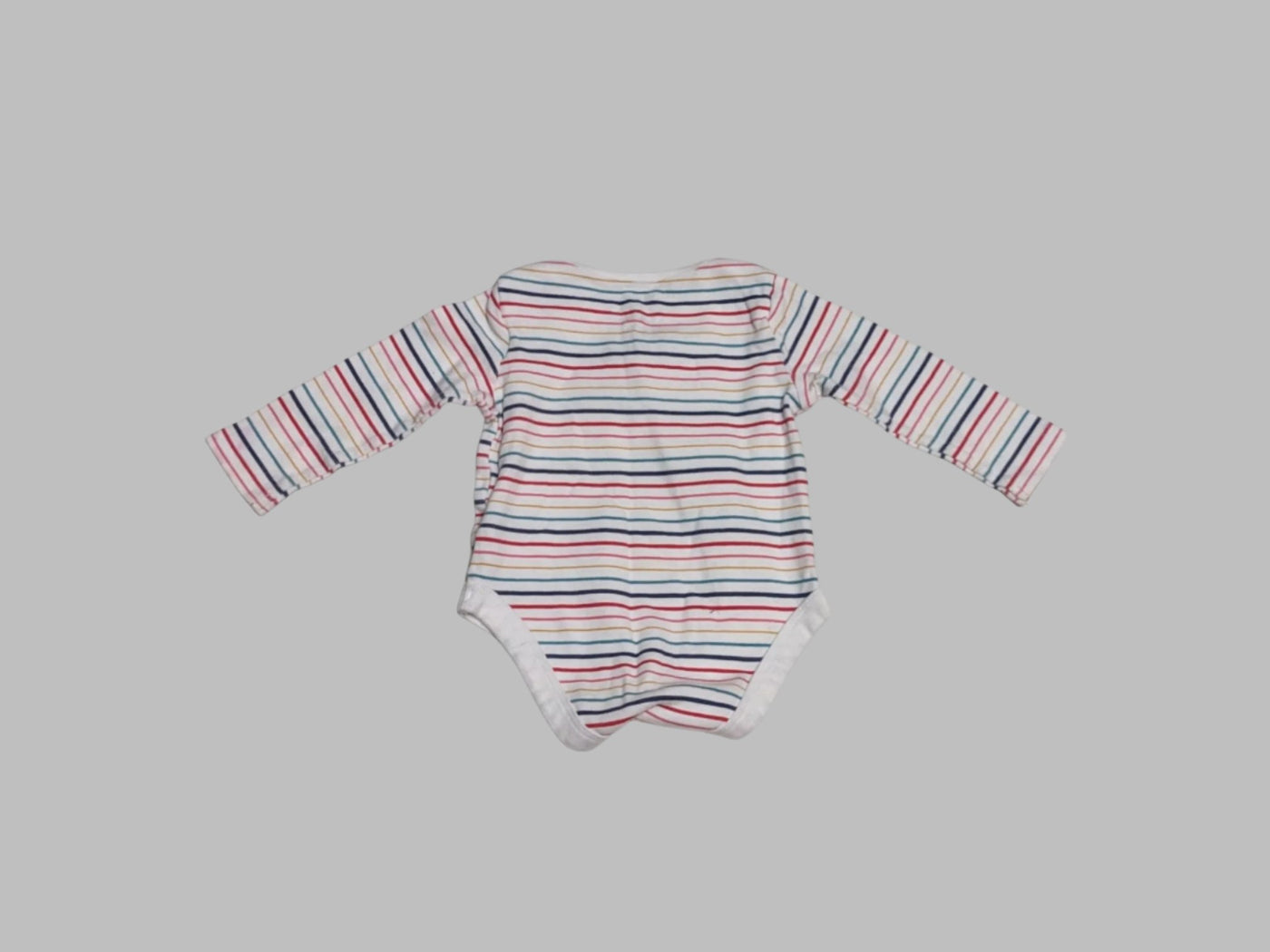 Fred & Flo Rainbow Stripped Onesie (6-9M)