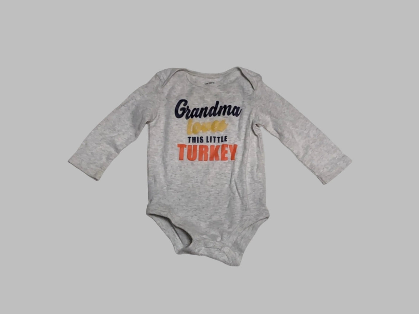 Carter's Grey " Grandma Loves this Little Turkey " (9M)