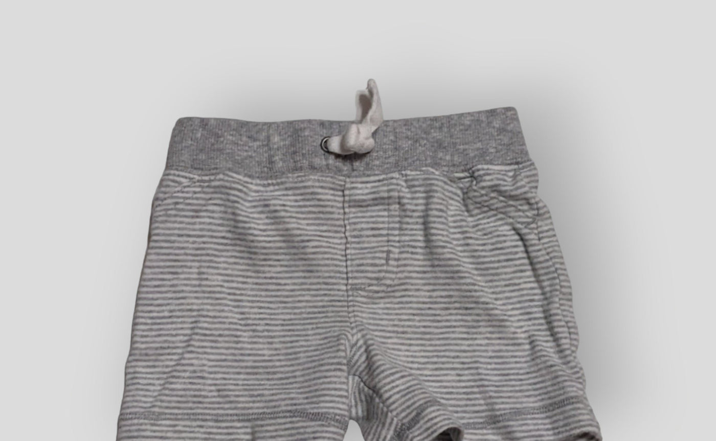 Grey Striped Shorts (6-9M)