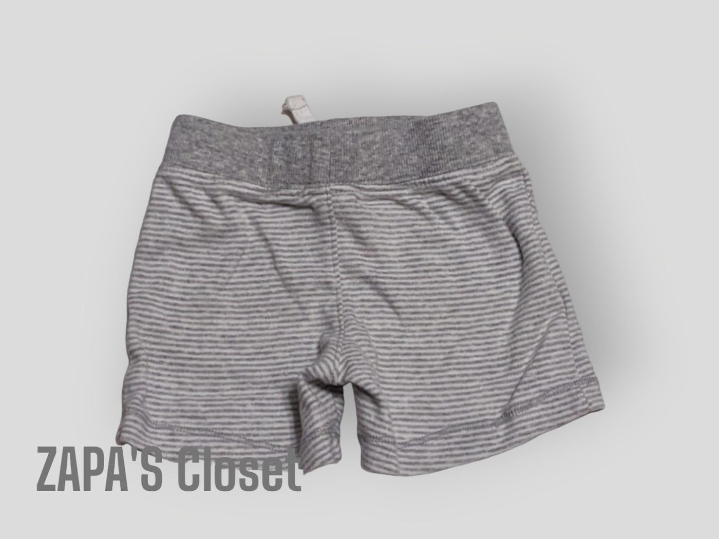 Grey Striped Shorts (6-9M)