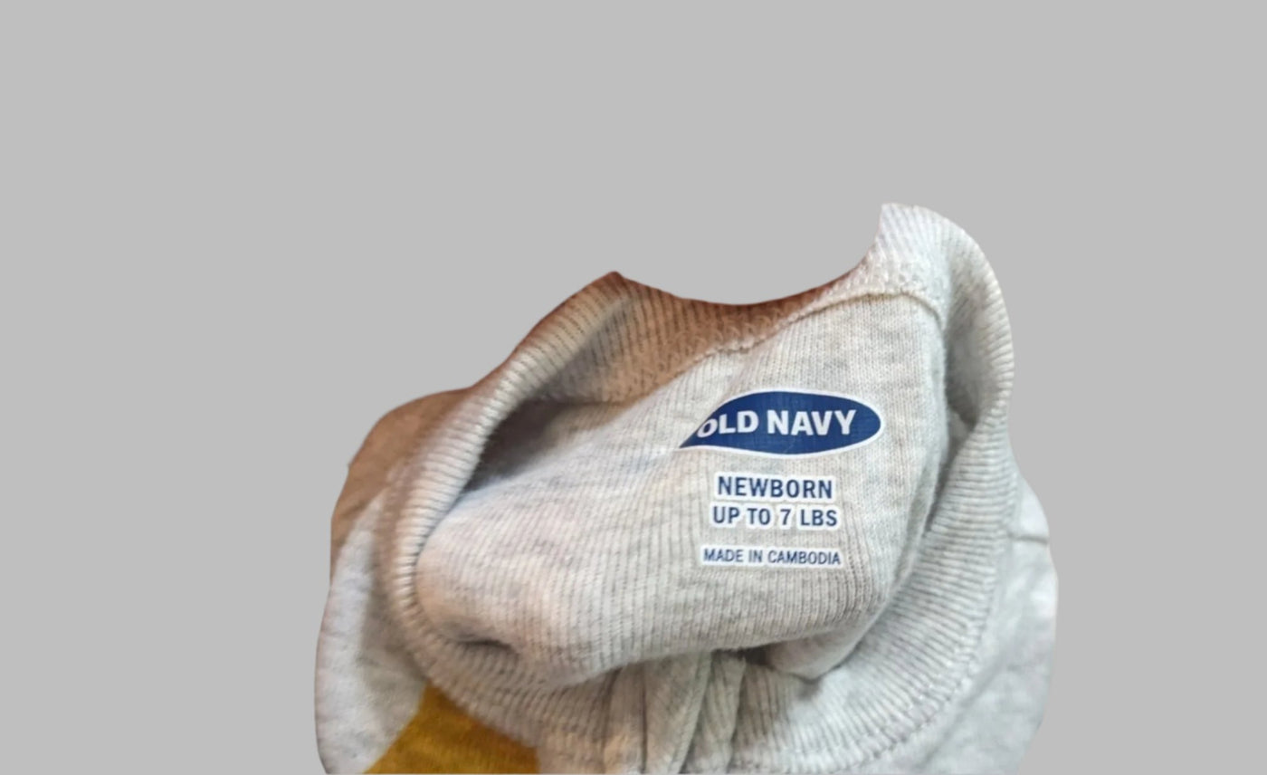 Old Navy Grey Star Sleeper (NB)