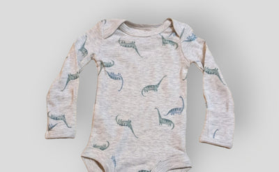 Just One You Grey Dinosaur onesie (NB)