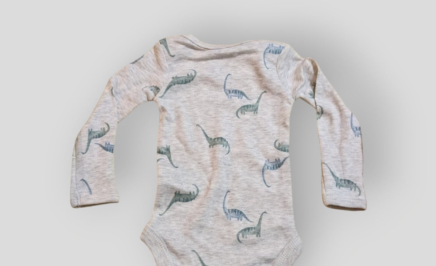 Just One You Grey Dinosaur onesie (NB)