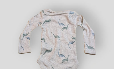 Just One You Grey Dinosaur onesie (NB)