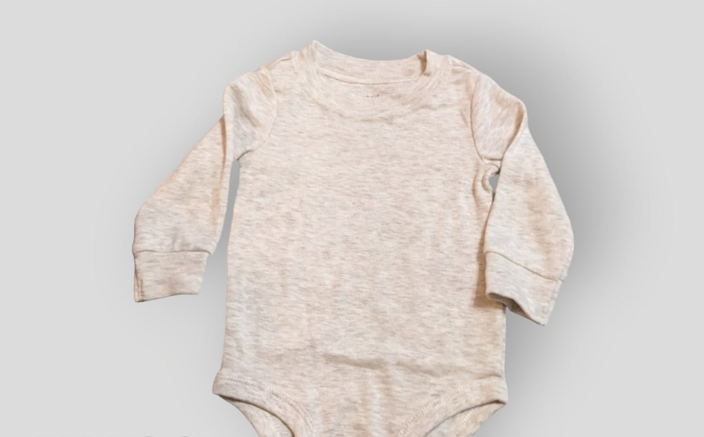 Carter's Grey 3/4 sleeve Onesie (6M)