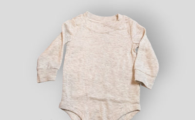 Carter's Grey 3/4 sleeve Onesie (6M)