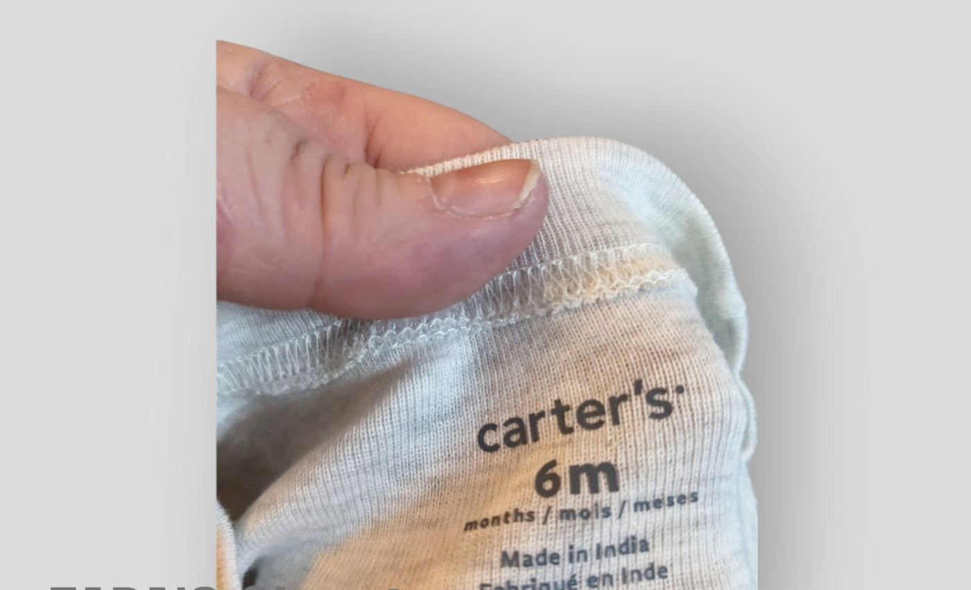 Carter's Grey 3/4 sleeve Onesie (6M)