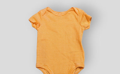 Carter's Yellow Striped Onesie (6M)