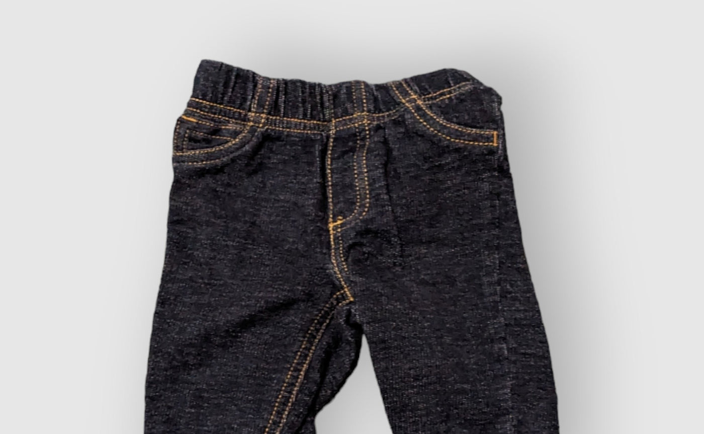 Carter's Black Jean Stretchy Pants (3M)