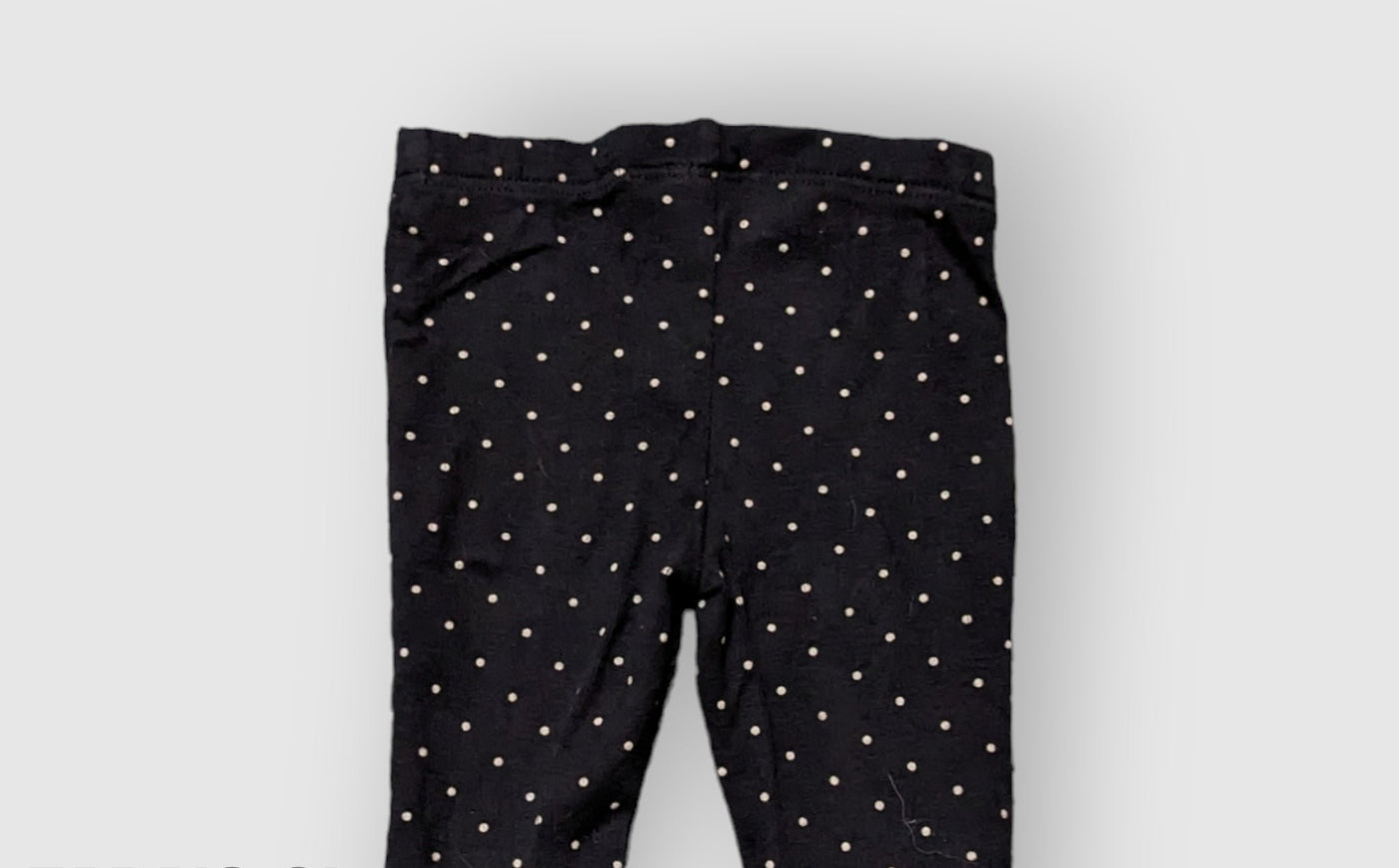 Just One You Black and white Polka Dot Pants (3M)