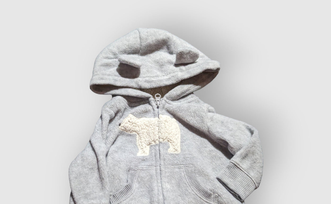 Carter's Grey Bear Full Zip Sweater (3M)