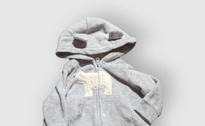 Carter's Grey Bear Full Zip Sweater (3M)