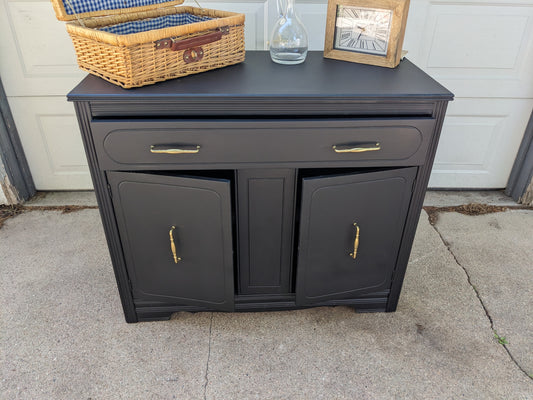 Solid Wood Black Cabinet – $225 OBO