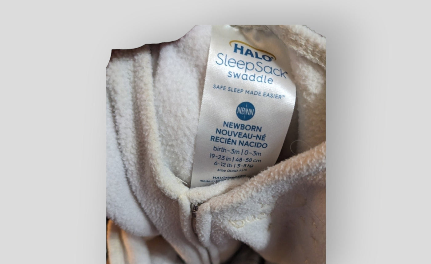 Halo White "Vanity" Swaddle Wrap (NB)