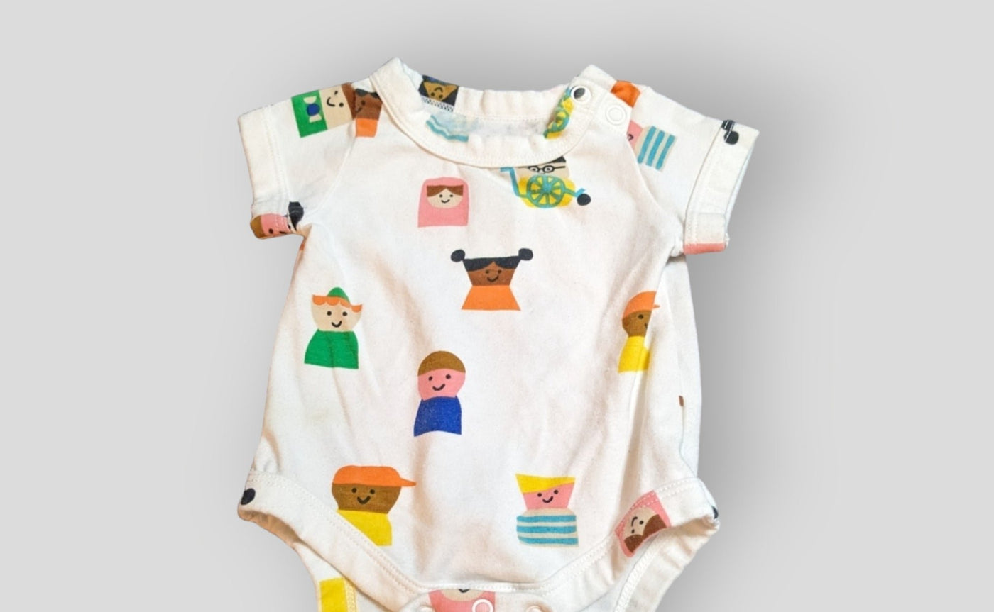 White People Pattern Onesie (NB)