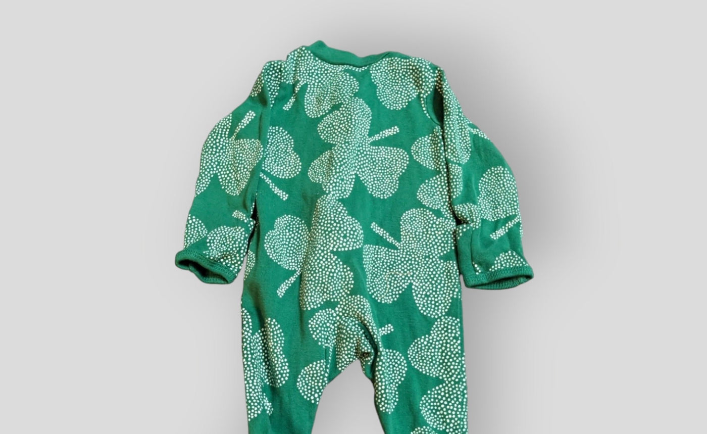 Carter's Green Shamrock Sleeper (NB)