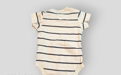 Gerber Grey Stripped Onesie (NB)